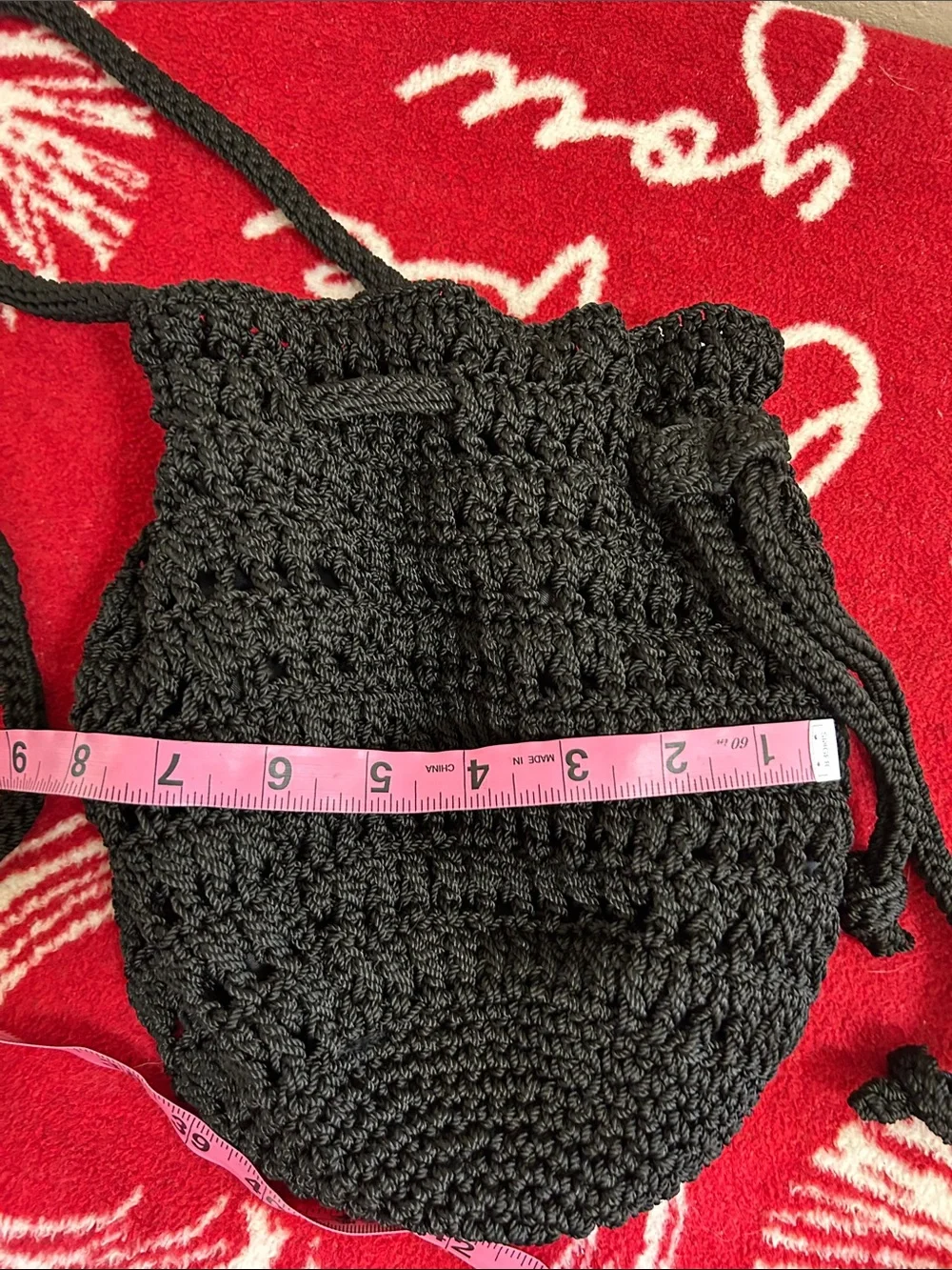 Mudd crocheted bucket bag